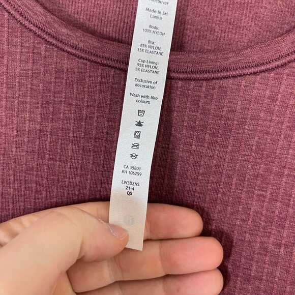 Lululemon Athletic Ebb To Street Long Sleeve Shirt Smoky Red Women’s Size 4 - Picture 9 of 9